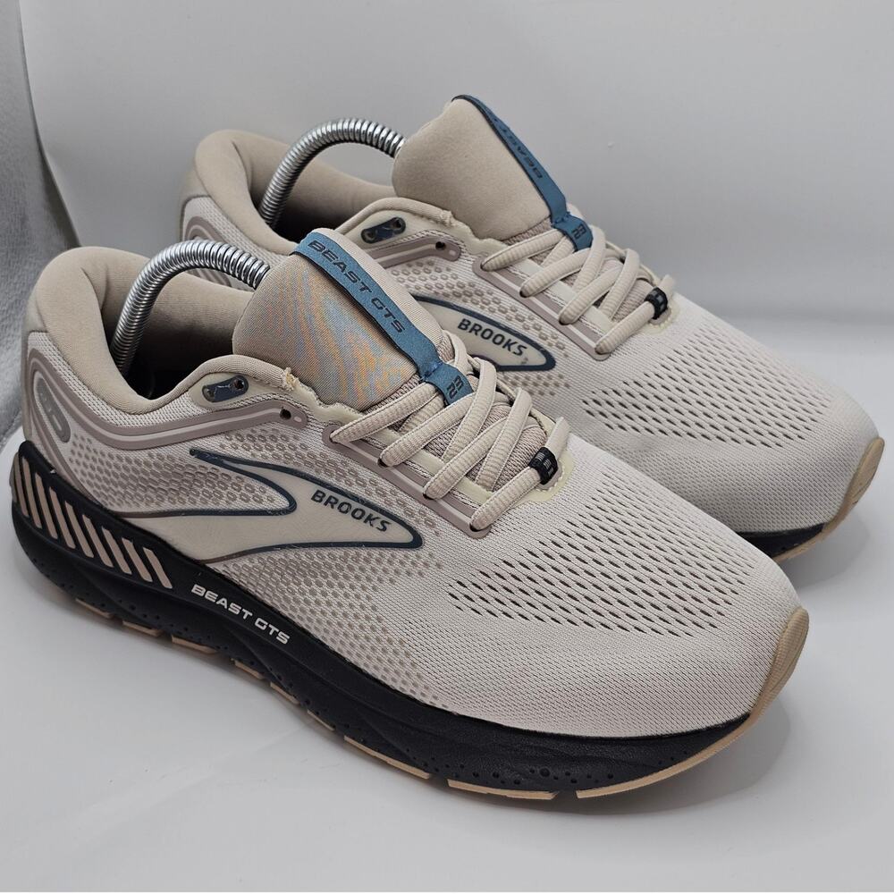Brooks Beast GTS 23 Chateau Grey White Sand Blue Mens 8 Extra Wide 4E UK 7 Shoes